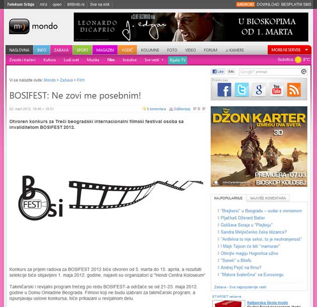 Mondo - BOSIFEST: Ne zovi me posebnim!