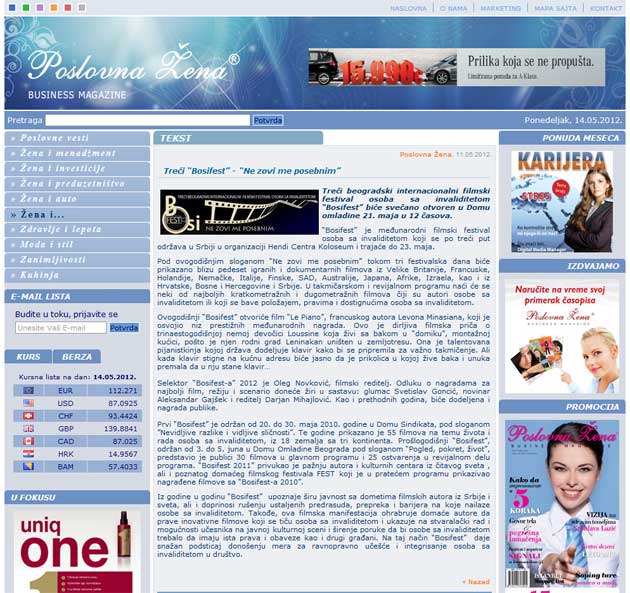 Portal poslovna žena - Treći “Bosifest” - “Ne zovi me posebnim”