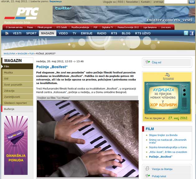 RTS - Počinje „Bosifest“