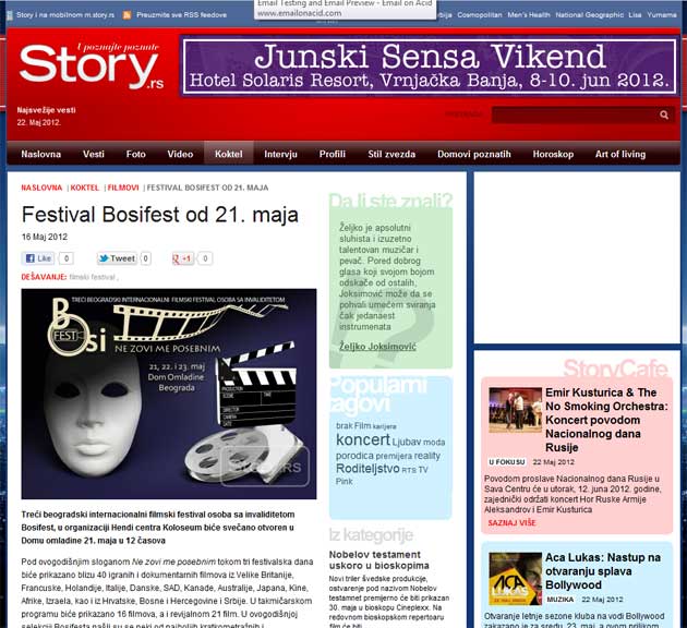 Story - Festival Bosifest od 21. maja